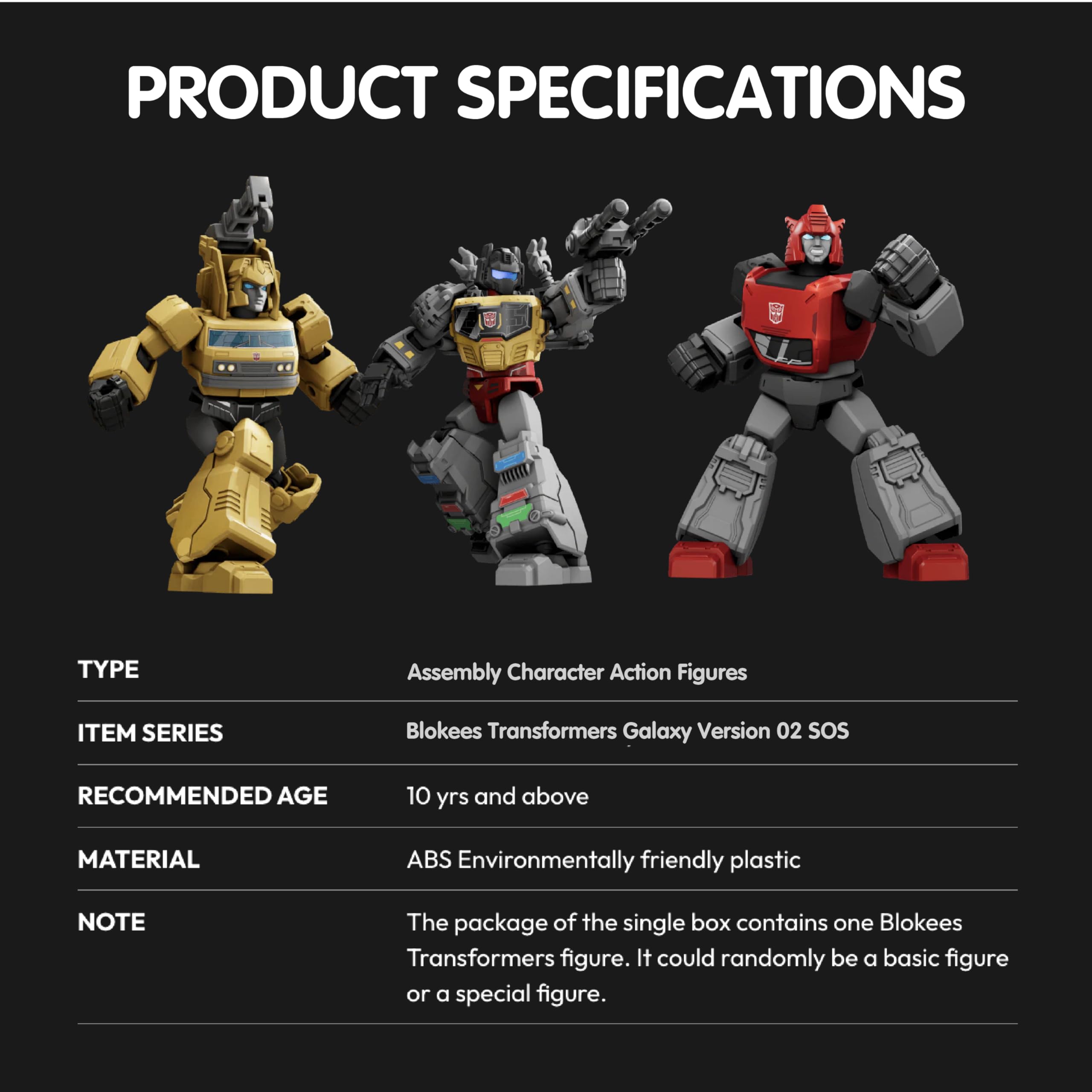BLOKEES Transformers Figure - Galaxy Version 02 - SOS PDQ - Figure da costruire per bambini e adulti
