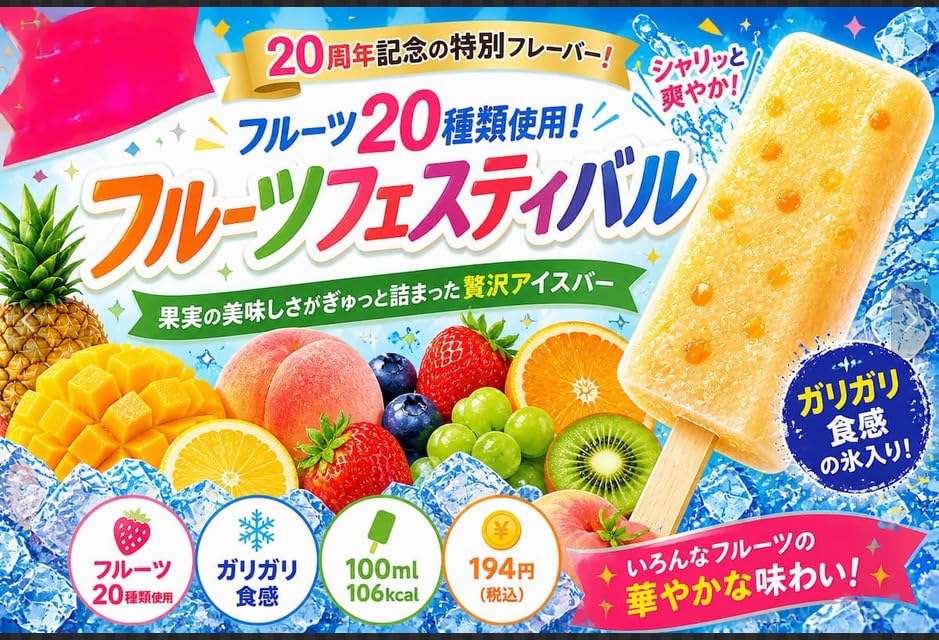 Amazon.co.jp: 赤城乳業 ガリガリ君リッチ フルーツフェスティバル