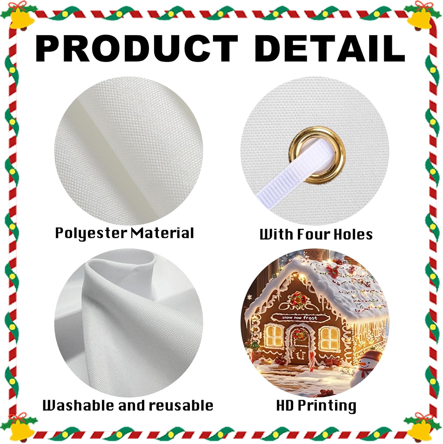 Nuxovilal大型クリスマスツリーバナー 複数のシナリオ パーティー装飾 屋内壁 クリスマス ホームハウス用品 (タイプH、71