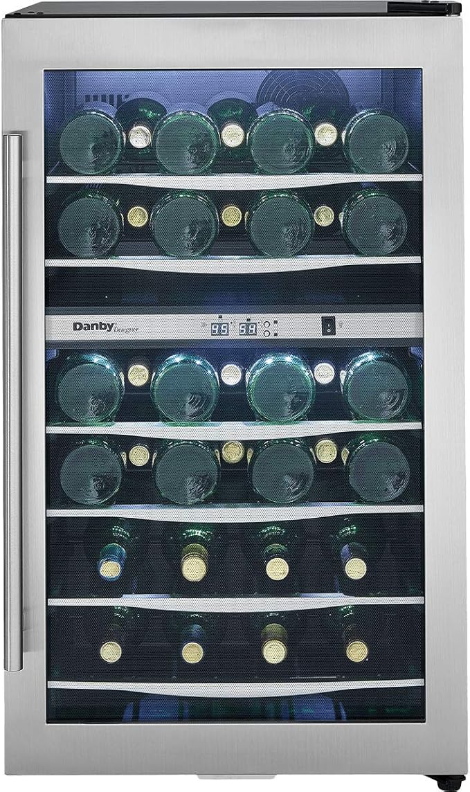 Amazon Com Danby Dwc040a3 20 Inch Wide 38 Bottle Capacity Free Standing Wine Cooler With Du Black Stainless Steel Home Kitchen Amazon Com Danby Dwc040a3 20 Inch Wide 38 Bottle Capacity Free Standing Wine Cooler With Du Black Stainless Steel Home Kitchen