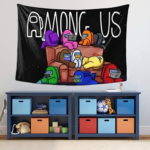 Miniatura 7 de WTREPKON Divertido tapiz grande de animación de 50 x 62 pulgadas, cortina colgante para decoración de dormitorio, sala de estar, hogar, playa,