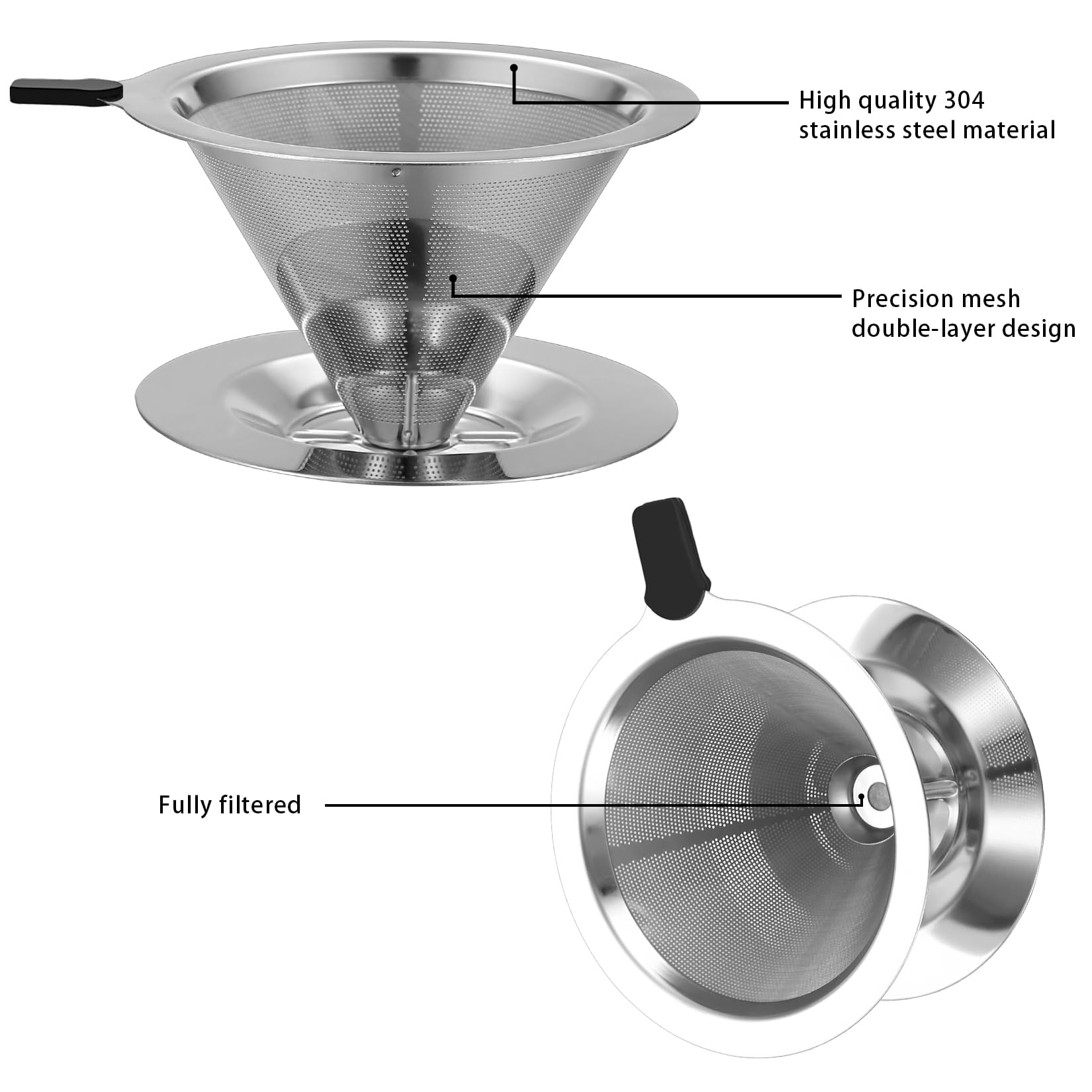 Gocciolatore Per Caffè, Filtro In Acciaio Inox, Filtro Per Caffè A