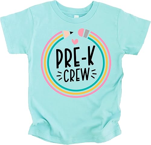Camisetas de lápiz para el primer día de escuela de Pre-K Crew Regreso a la Escuela