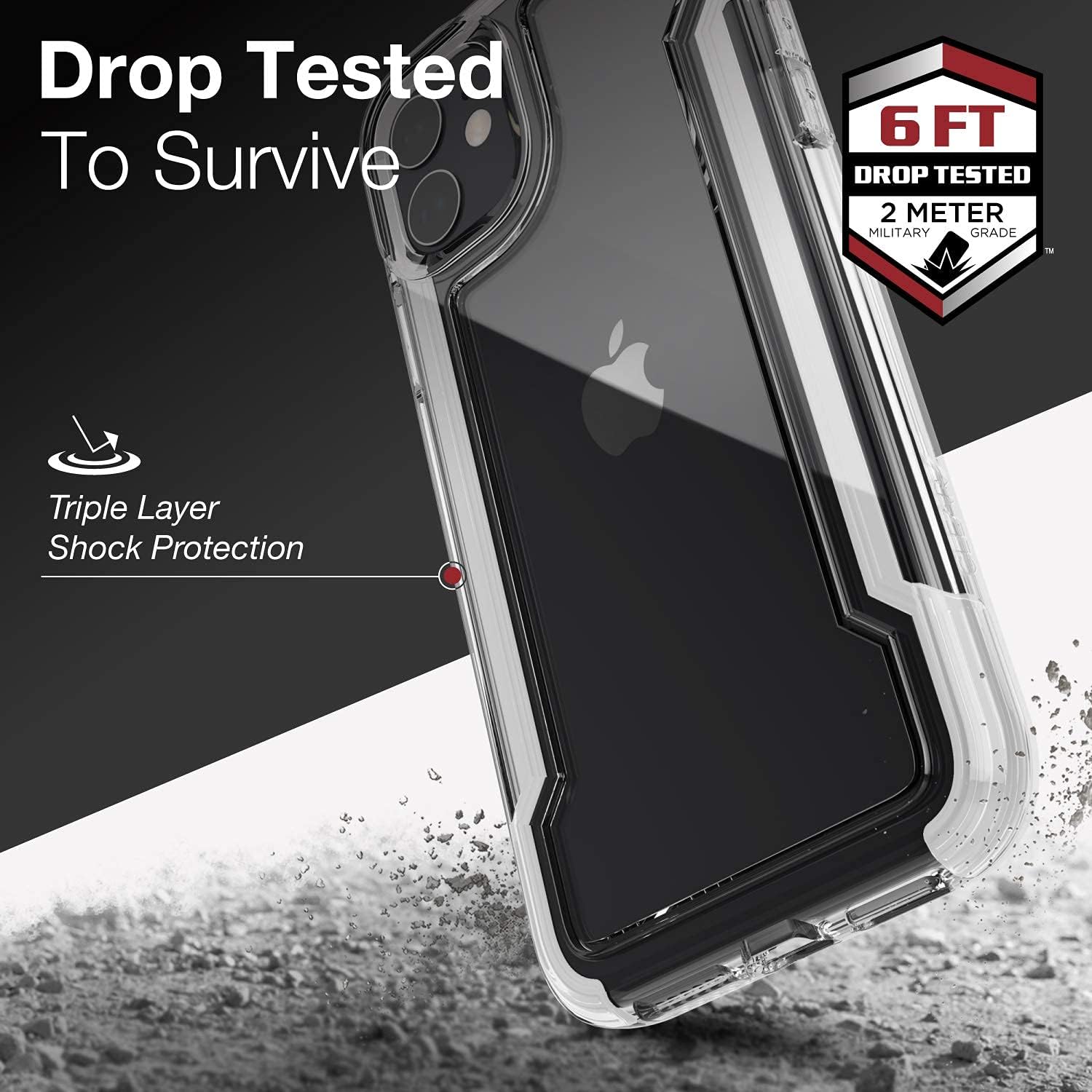 Uр Tо 40% оƒƒ Raptic Clear, Compatible with Apple iPhone 11 (Formerly X-Doria Clear) - Military Grade Drop Protection, Shock Protection, Clear Protective Case for Apple iPhone 11, White