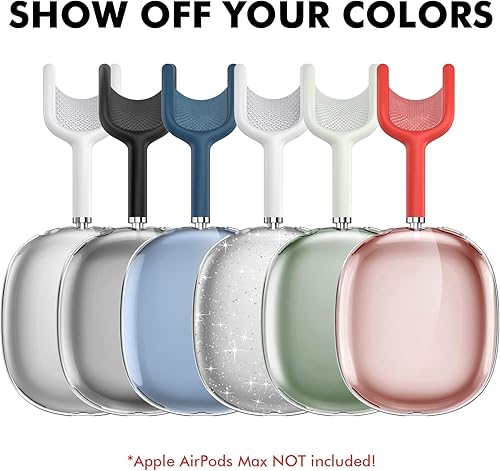 Miniatura 8 de NIUTRENDZ Funda transparente para AirPods Max funda protectora de TPU suave para los oídos accesorios Antihuellas antiarañazos y