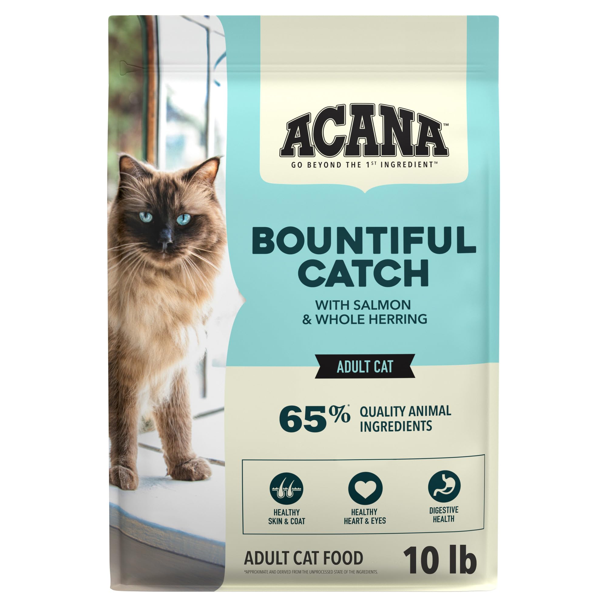 ACANA Dry Cat Food Bountiful Catch Salmon Catfish and Herring 10lb Bag