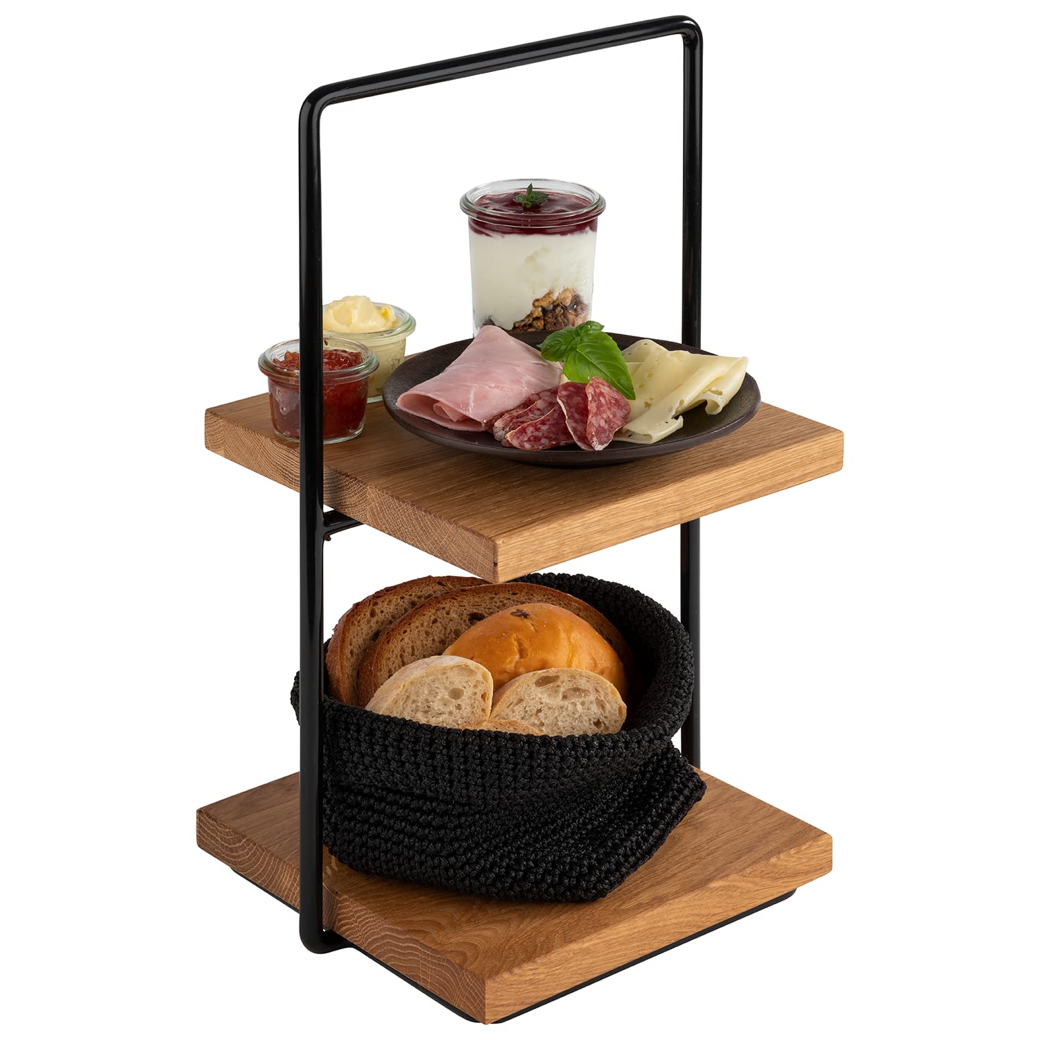 APS - Alzata buffet in legno di acacia a tre piedi 15 cm