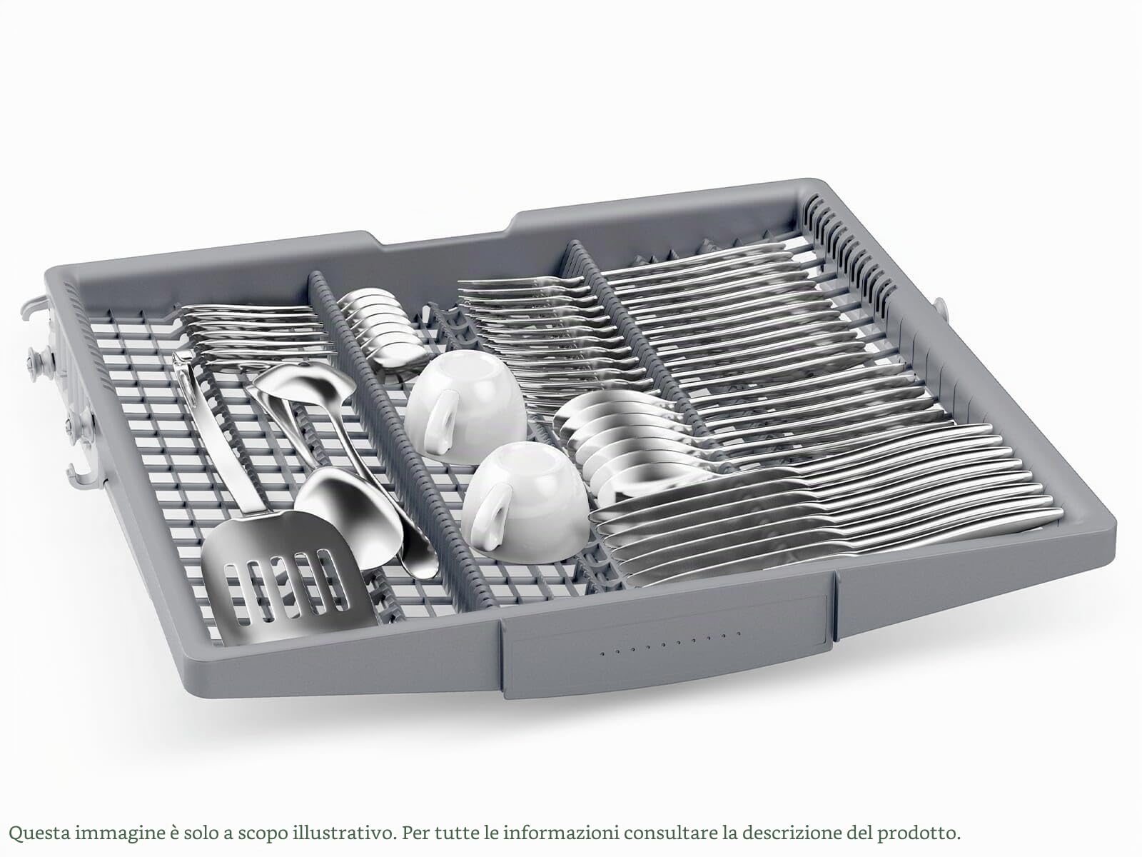 Bosch SBV6ZCX16E Serie 6 - Lavastoviglie XXL 60 cm, completamente integrato, cassetto portaposate, prodotto in Germania, estremamente silenzioso, programma intelligente, cesti Max Flex Rackmatik, Home