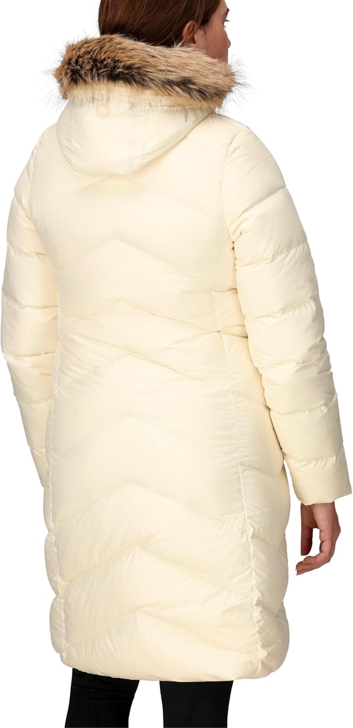MARMOT Women's Montreaux Full Length Down Puffer Coat Large Papyrus