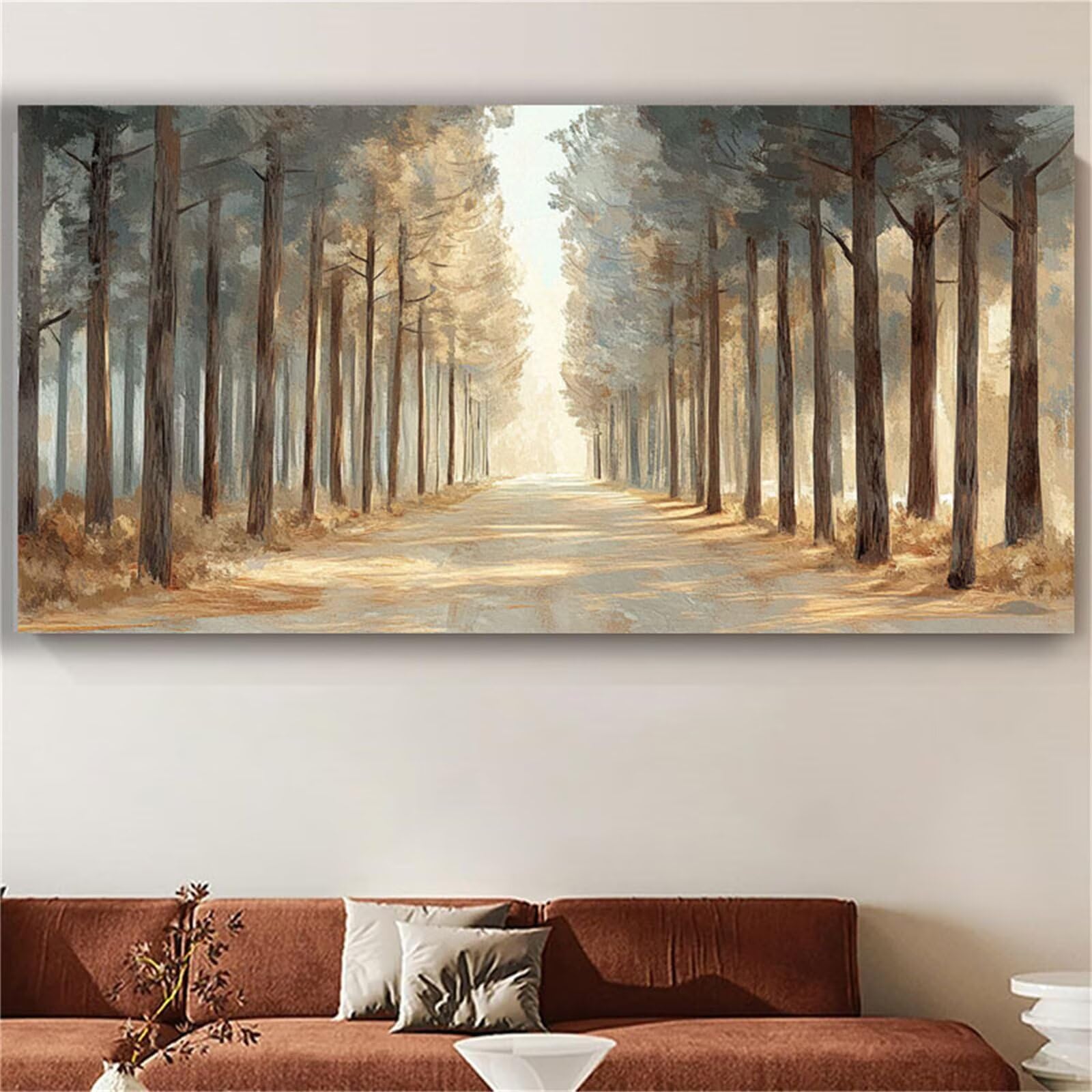 Peinture Numero Arbre Peinture par Numero Adulte Forêt Activité Manuelle Adulte, DIY Paint by Numbers Kits avec Pinceaux et Acryliques Peintures pour la Décoration de la Maison Cadeaux 80x160 cm L1064