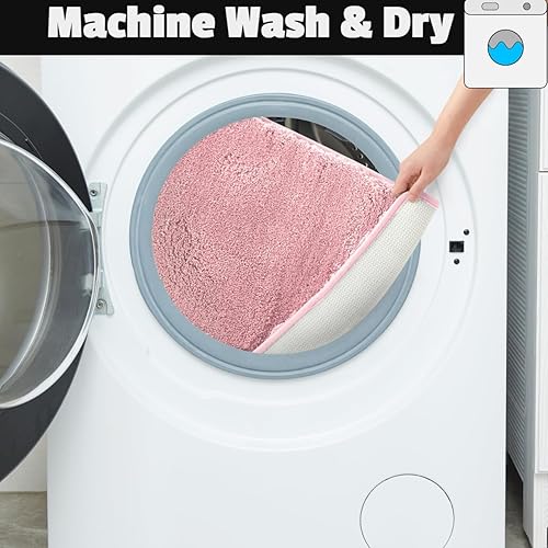 Miniatura 6 de YHF - Alfombras de baño de 20 x 32 pulgadas, extra gruesas y suaves, de microfibra peluda, lavables a máquina, alfombras de baño absorbentes, tapete