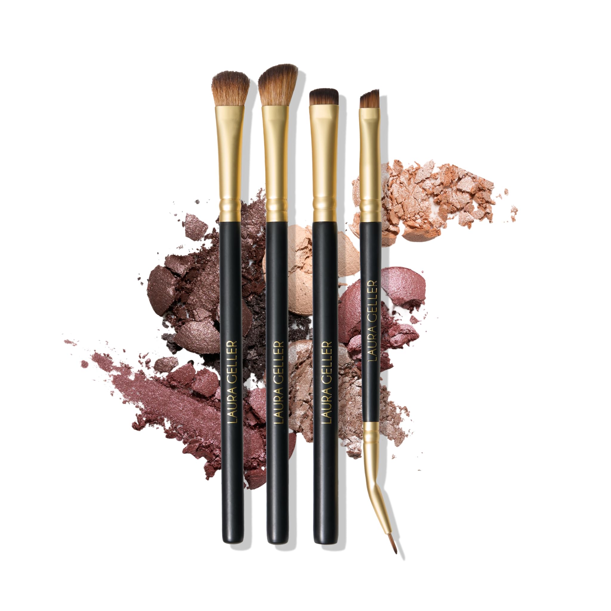 LAURA GELLER NEW YORK Cosmetic Professional Makeup Brushes - Cruelty-Free - 18 Shadow Skills Eyeshadow Brushes (4 Pack)