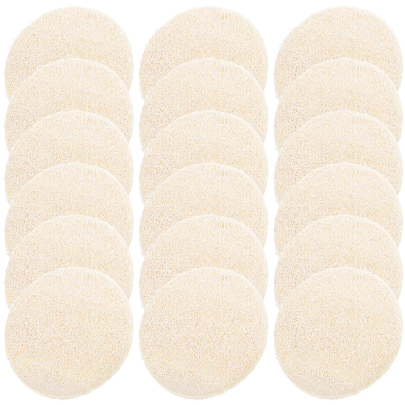 108pezzi Spugne Esfolianti Per Viso Luffa Naturale Pad Esfolianti Rotondi Per Pulizia e Rinnovo Della Per Uomini e Donne Compatta