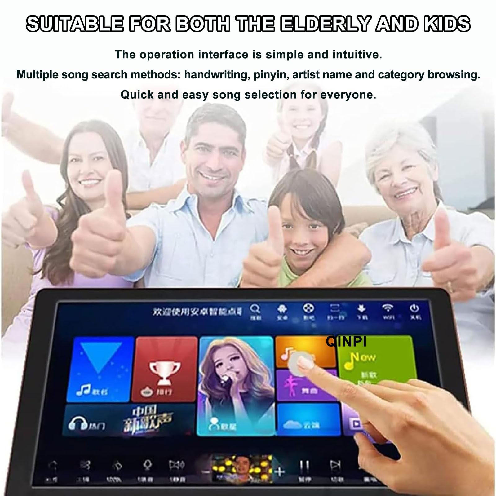 21,5-calowa maszyna do karaoke 4k Uhd, profesjonalna komercyjna Jukebox Ktv All-in-One, do barów, klubów, imprez i rozrywki, opcje 3 TB/4 TB/6 TB/8 TB 3TB