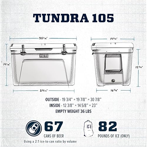 Miniatura 2 de YETI Tundra 105 - Enfriador, color blanco