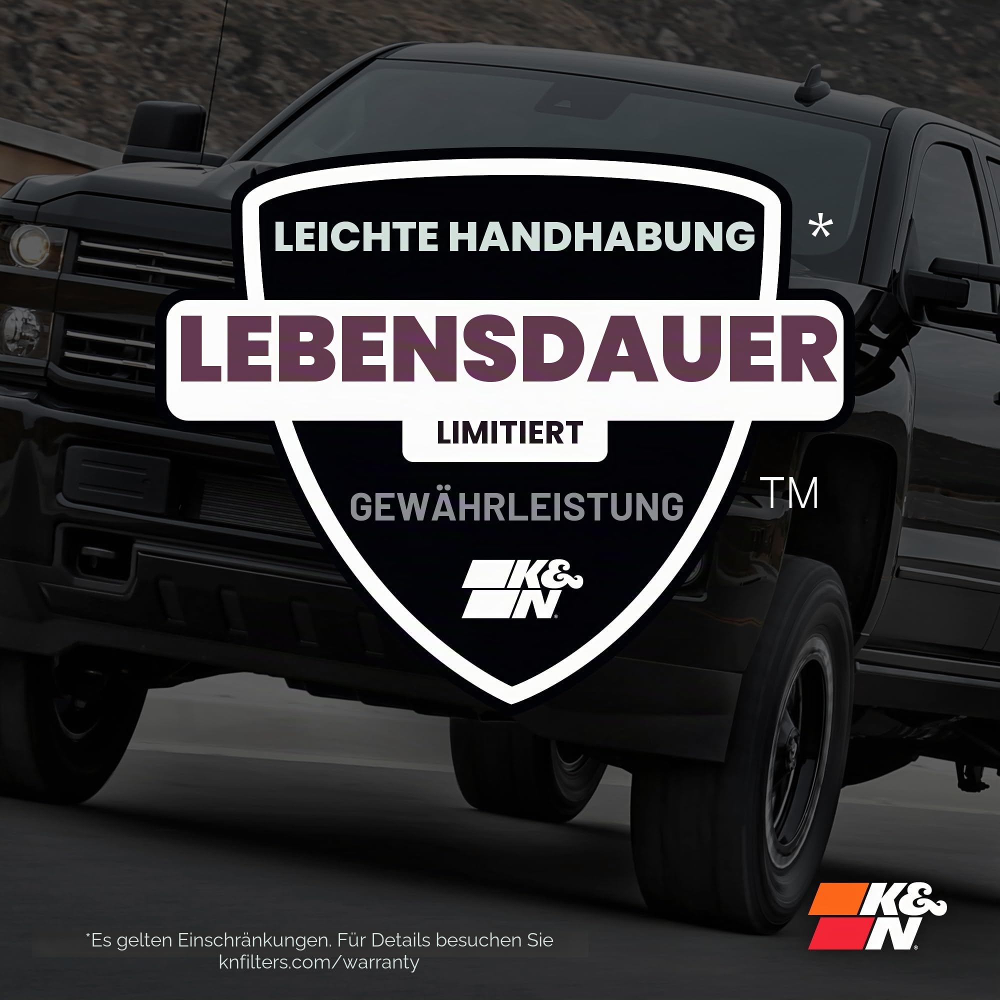 K&N Motorluftfilter: Erhöhen Sie Leistung und Zugkraft, waschbar, Premium, Ersatzluftfilter: Kompatibel mit 2002–2019 Dodge Ram Truck V6/V8/V10 (1500, 2500, 3500, 4500, 5500), 33–2247