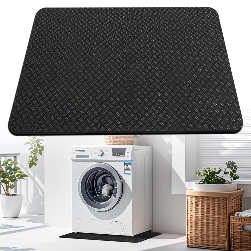 Tapis anti-vibration en silicone pour machine à laver, 60 x 60 cm, double face, antidérapant, étanche, pour machine à laver, réfrigérateur, sèche-linge, machine à laver et réfrigérateur