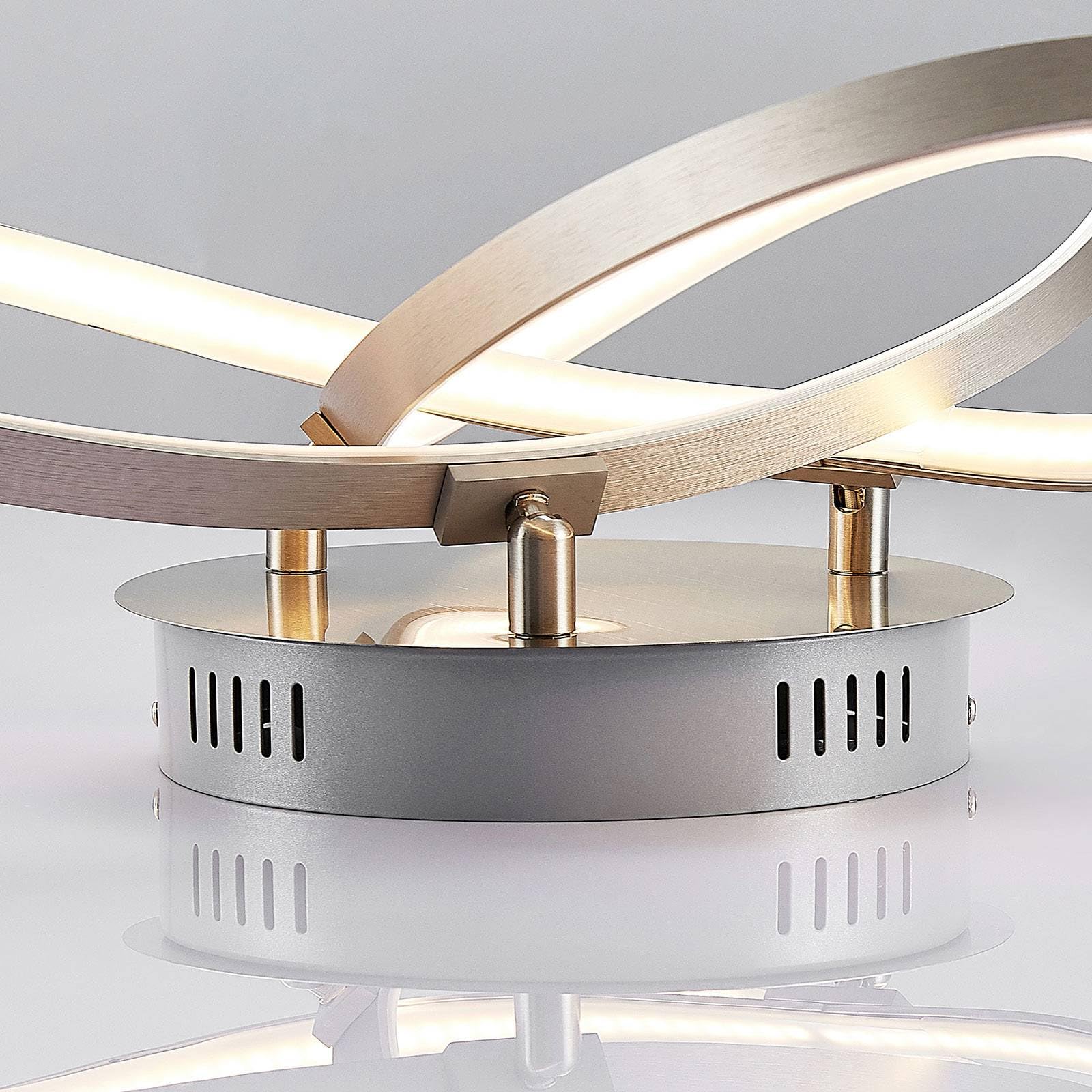 Lindby Plafoniera Dimmerabile (Industriale) Colore Grigio, In Metallo Ad Es. Cucina Plafoniera Lampada