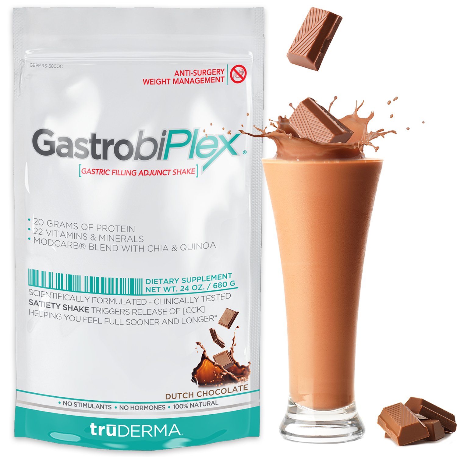 GastrobiPlex Weight Loss Meal Replacement Shake | Feel Full Now Protein & Fiber | 680 Grams