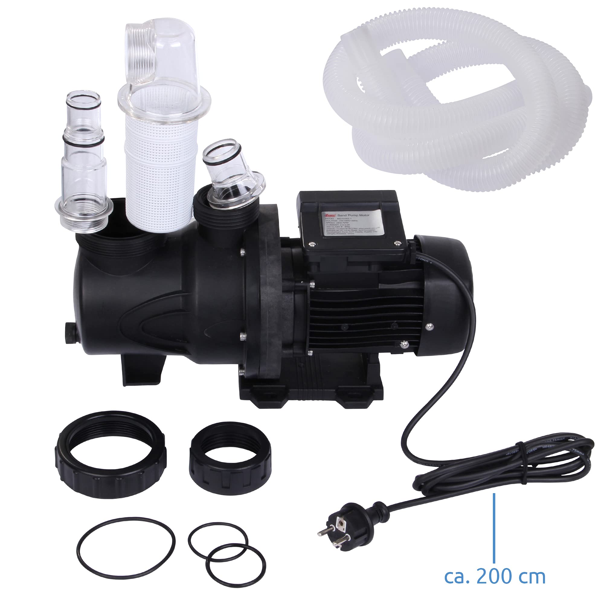 your GEAR Filtro de arena para piscina 6813 L/h 7 m³/h con bomba potente y válvula de 6 vías – Sistema compacto de filtración eficiente para agua limpia exterior