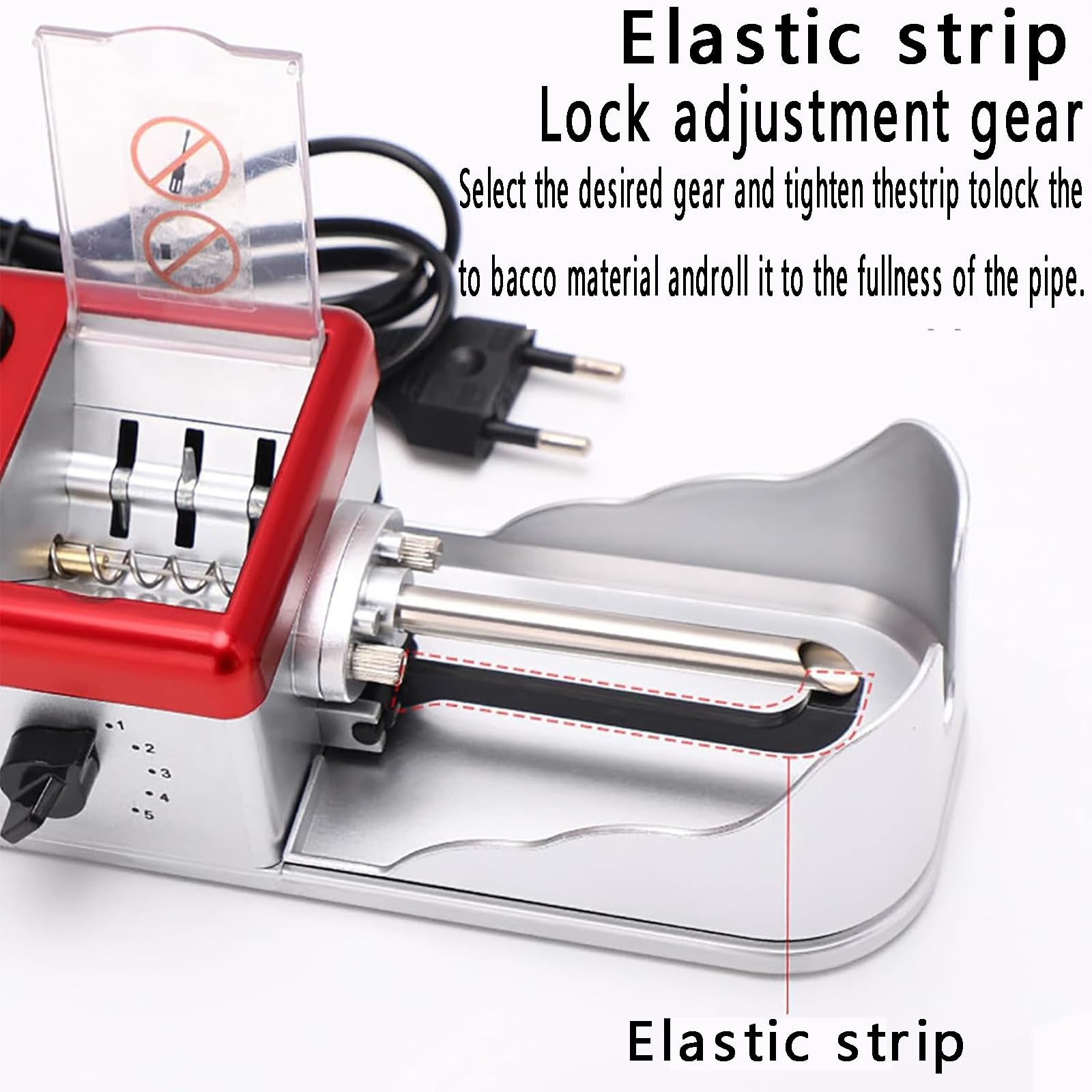 MObyat Macchina per Rollare Sigarette Elettrica, 5 Livelli di Regolazione, Completamente Automatica, 5,5/6,5/8,0 Mm, Rollatrice Elettrica Universale, 1 Stick in 2 Secondi, Regalo per Padre E Marito
