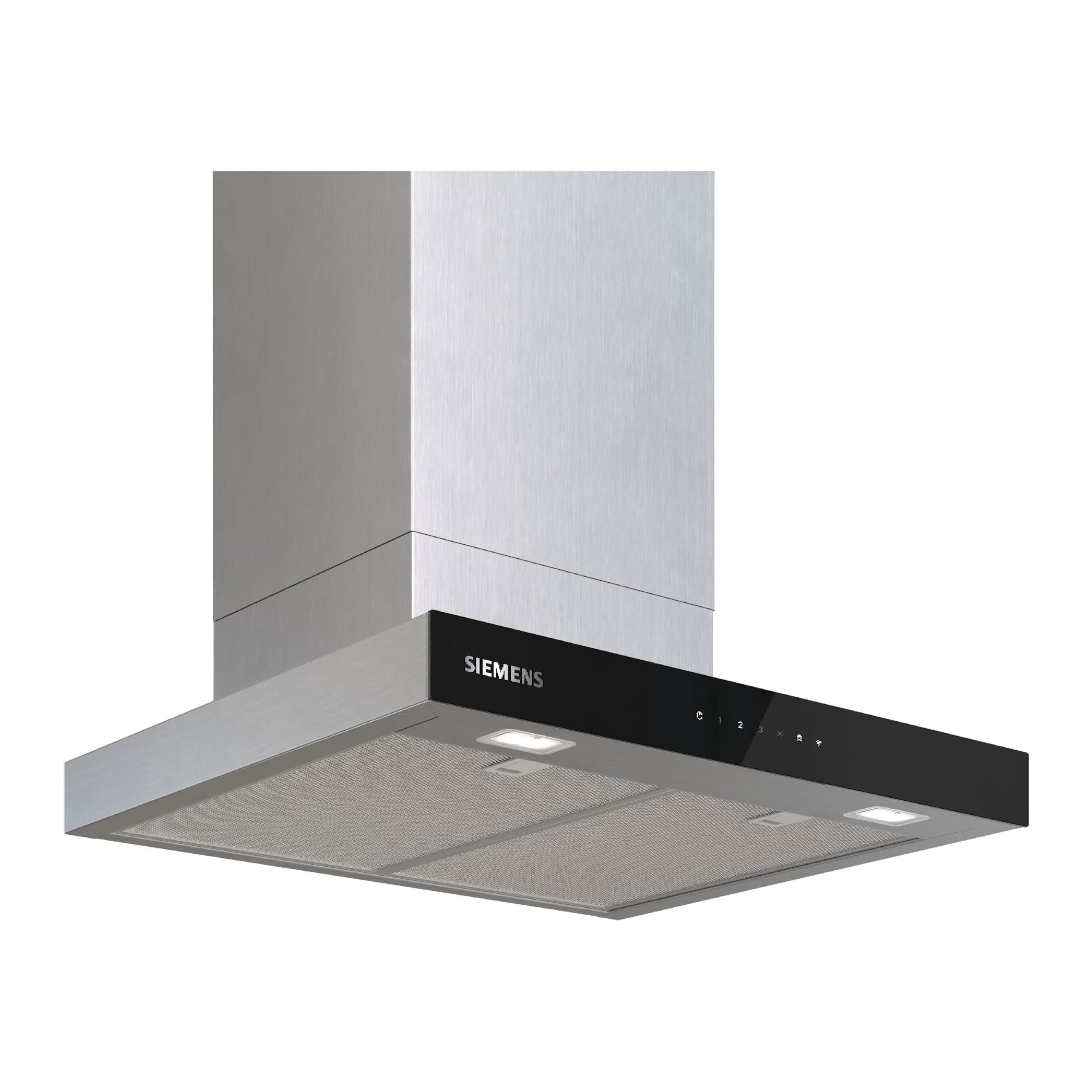 Siemens LC67BDN30 iQ500, Wandesse, 60 cm, Made in Germany, iQdrive-Motor, leistungsstarker Abzug, Intelligente Dunstabzugsautomatik, LED Beleuchtung, touchControl, Doppelfiltersystem, Metall-Optik