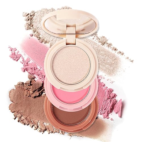 Paleta de maquillaje iluminador facial Blush y bronceador paleta de polvo de contorno Shimmer Illuminator Highlighter Powder Face Makeup Palette -
