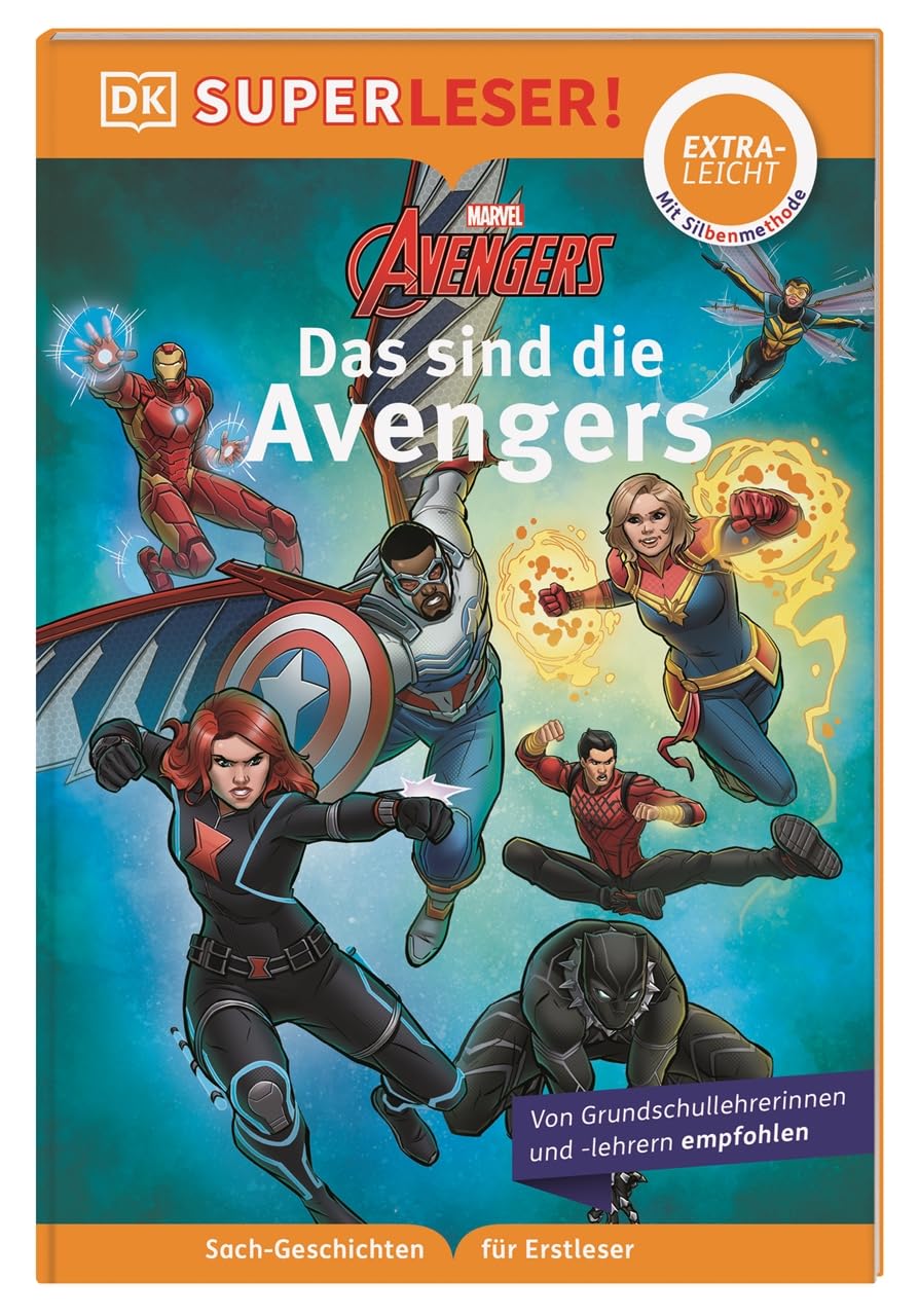 SUPERLESER! Marvel Avengers Das sind die Avengers: Lesestufe extraleicht, Sach-Geschichten für Erstleser. Mit Silbenmethode für Kinder ab 6 Jahren