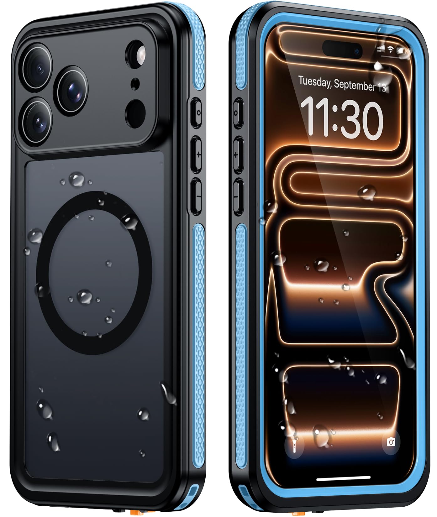 Temdan Designed for iPhone 17 Pro Max Case Waterproof, Blue