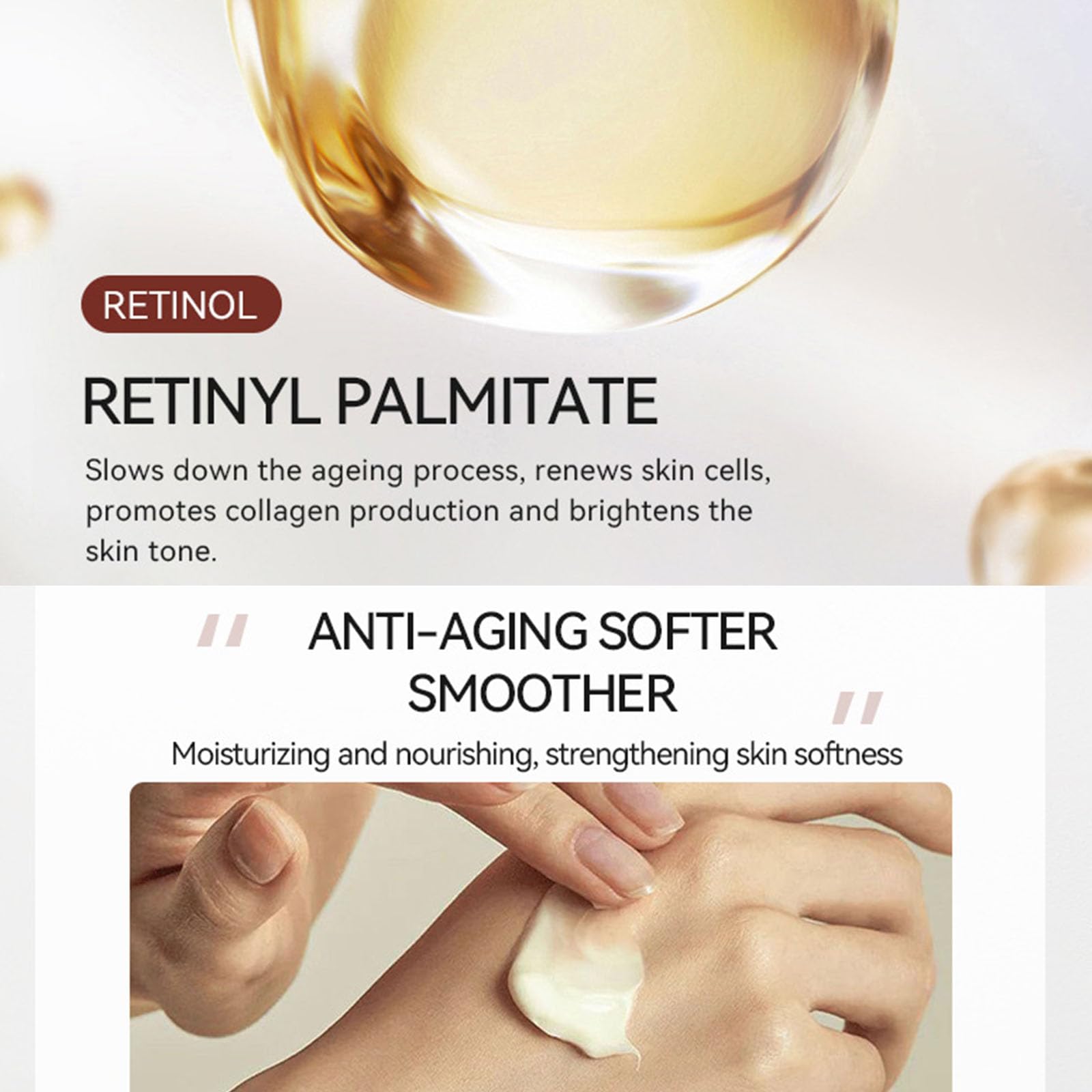 Retinol Anti-Aging Hand Cream,Relief Intense Moisture Hand Cream,Instantly Quenched, Soft & Supple Hands - Image 4