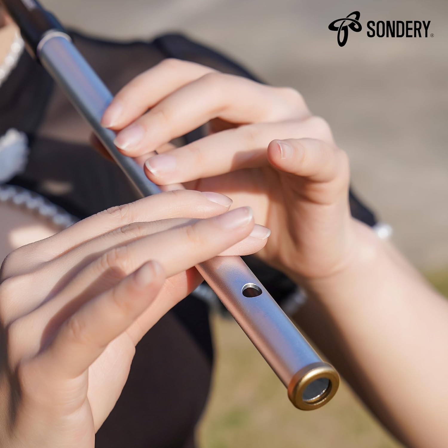 Sondery Irish Tin Whistles Set Key of C and Key of D Made from Aluminum Clear Bright Sound with Crisp Response of Wide Range Octaves Penny Whistles