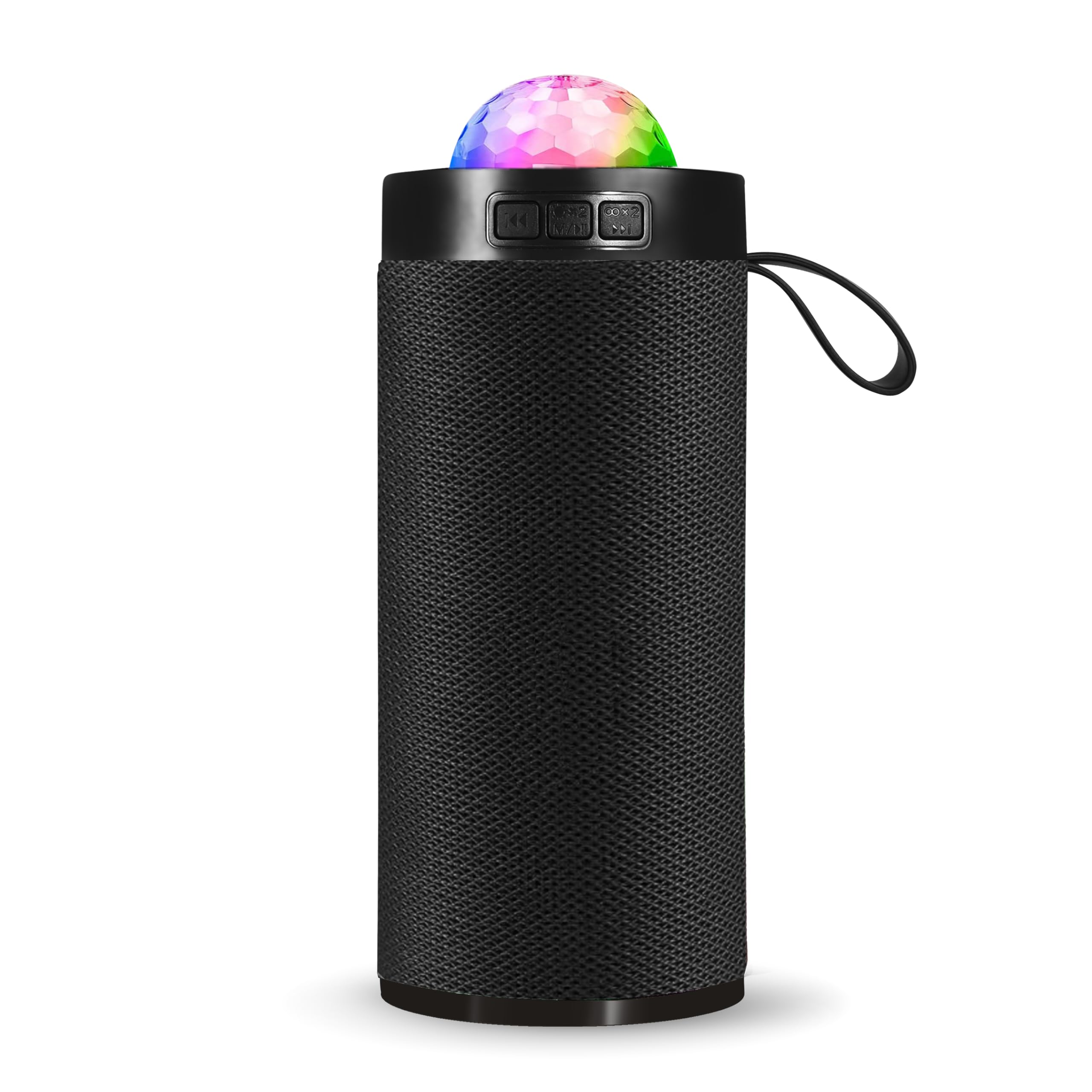 PerfX M21VP Portable Bluetooth Speaker 10W – Thunder Bass, Inbuilt Disco Lights, Wireless Speaker for Party & Outdoor (Disco Light 10 W Bluetooth Speaker, Black)-image-4