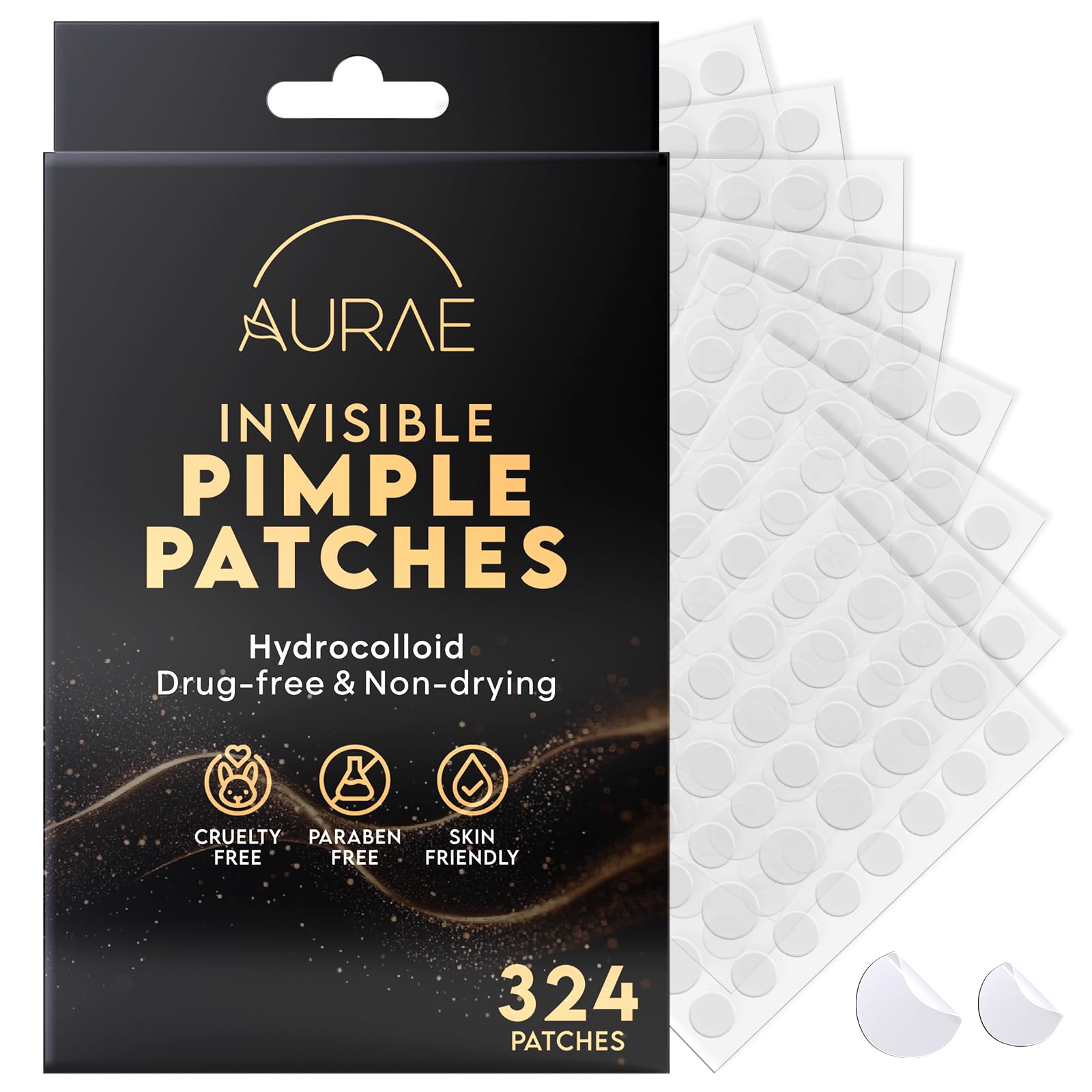 Invisible Pimple Patch Invisible Pryszcze 324 sztuki | Hydrokoloid do plam, plastrów rozmiar S L, skuteczne leczenie, wszechstronne opcje, szybkie wyniki i noc