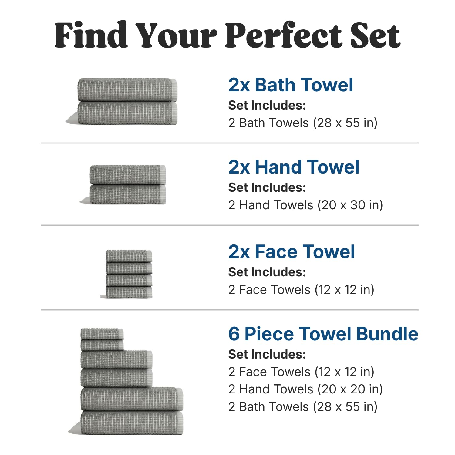 ONSEN Sculpted Terry Towel Set - Grey Fog -7 ONSEN Sculpted Terry Towel Set - Grey Fog -7