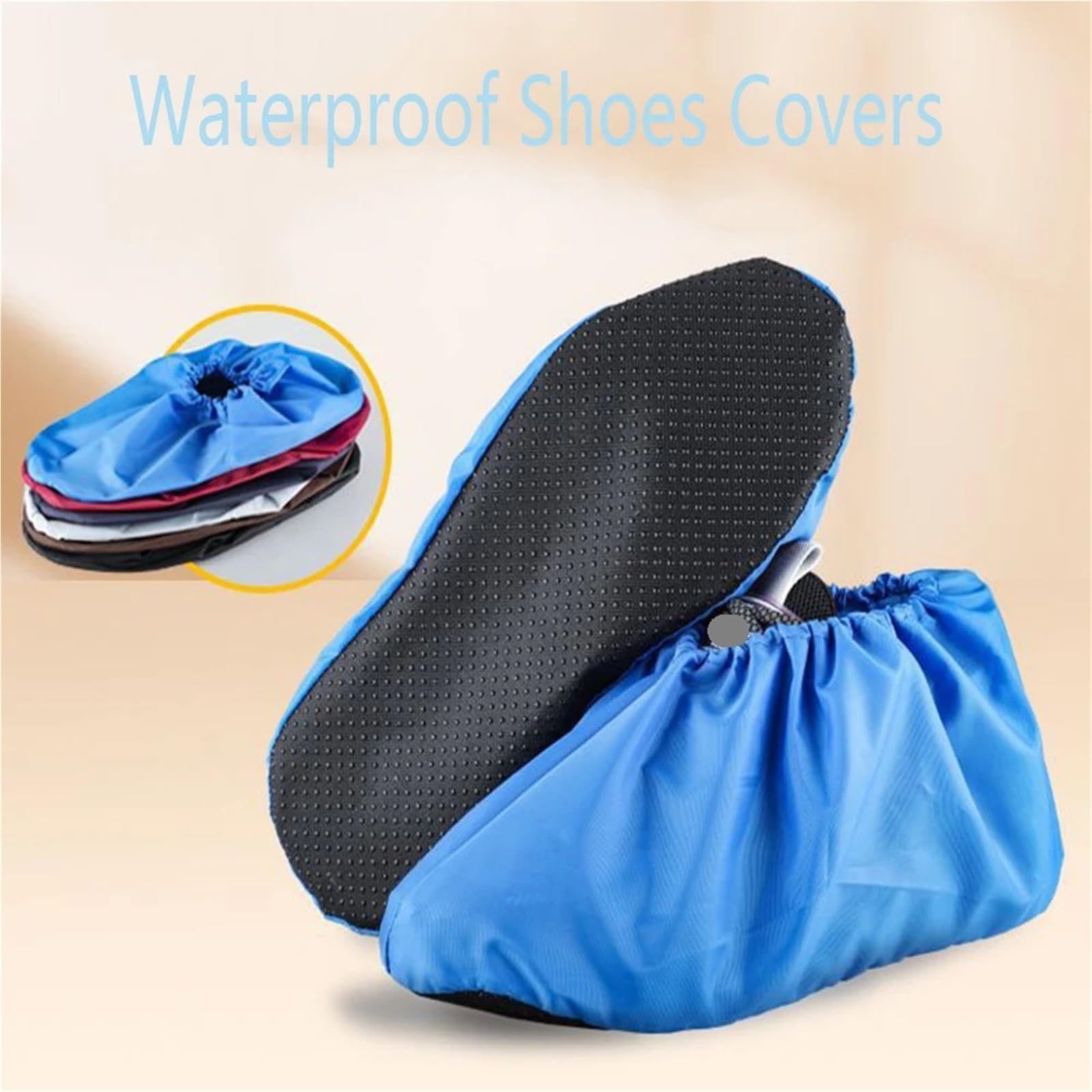 Copriscarpe Copriscarpe Antiscivolo Impermeabili da 10 Paia Copriscarpe Lavabili riutilizzabili for Interni Protezioni for Scarpe Elastiche(Deep Red)