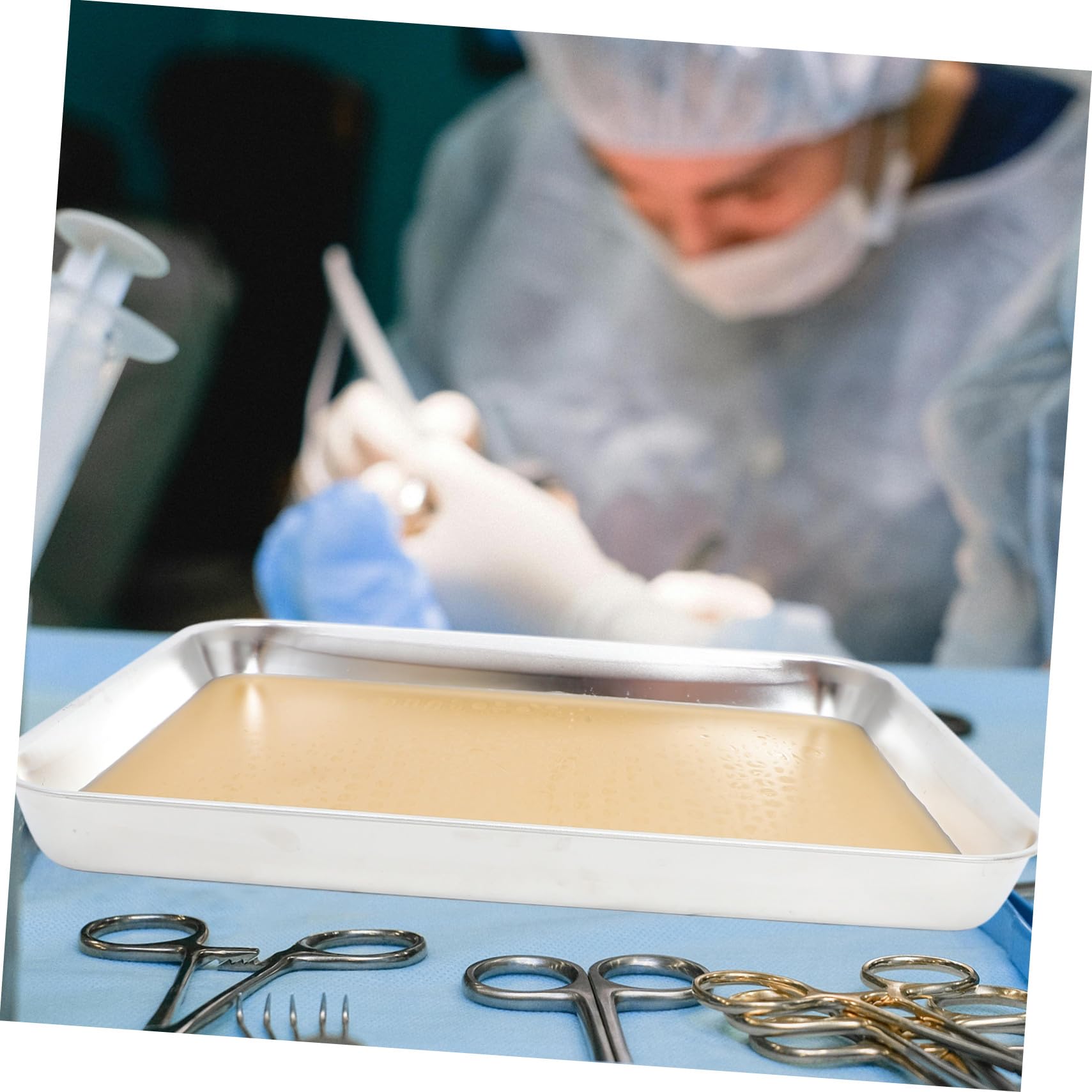 Hemobllo Plateau De Dissection Acier Inoxydable Avec Revêtement Cire Pour Laboratoire Plateaux De Dissection Pour Étudiants Et Rangement