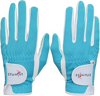 Efunist Women Golf Glove 1 Pair Left Hand Right Hand 3D Performance Mesh Non-slip Micro Fiber Golf Gloves Drop Ship golf glove