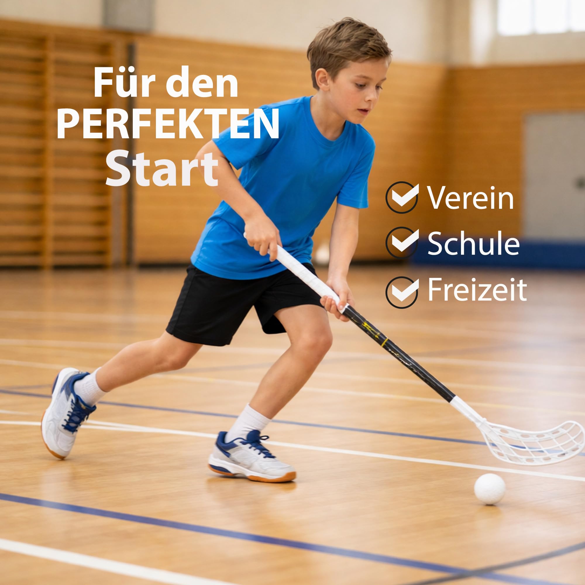 FAT PIPE Floorball Schläger Unihockey Stock Zack 33 ORC - Black White - IFF Zertifiziert, mit ORC Schaufel/Kelle