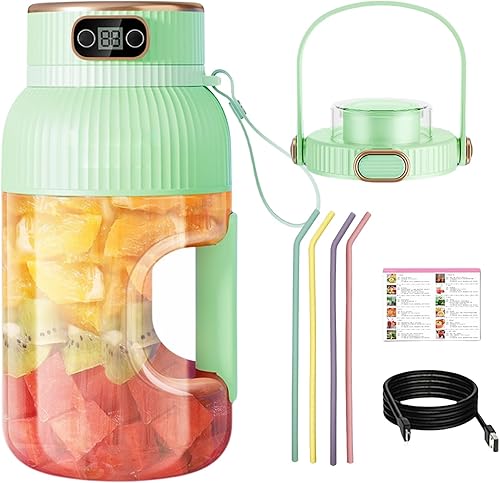 Yulyoie - Vaso exprimidor portátil multifuncional con pantalla digital, 2024 nuevo exprimidor portátil multifuncional, licuadora personal, licuadora