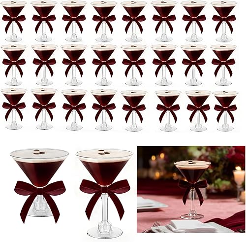 Miniatura 17 de Rtteri 36 piezas de decoración para fiesta de cumpleaños Espresso Martini, suministros de fiesta con tazas de plástico de 5 oz un poco más viejas,