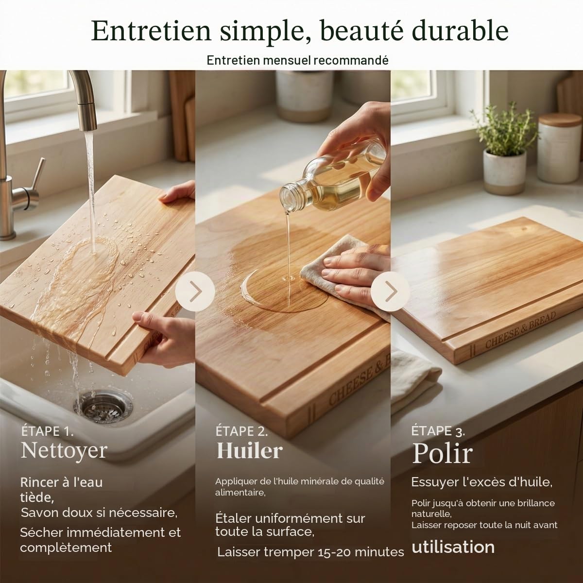 Set de 3 Planches à Découper en Forme de Livre pour Cuisine, 33×25,5×2 cm Planches à Découper en Bois Pratiques en Forme de Livre, Planches à Découper en Acacia avec Support, Cadeau de Crémaillère
