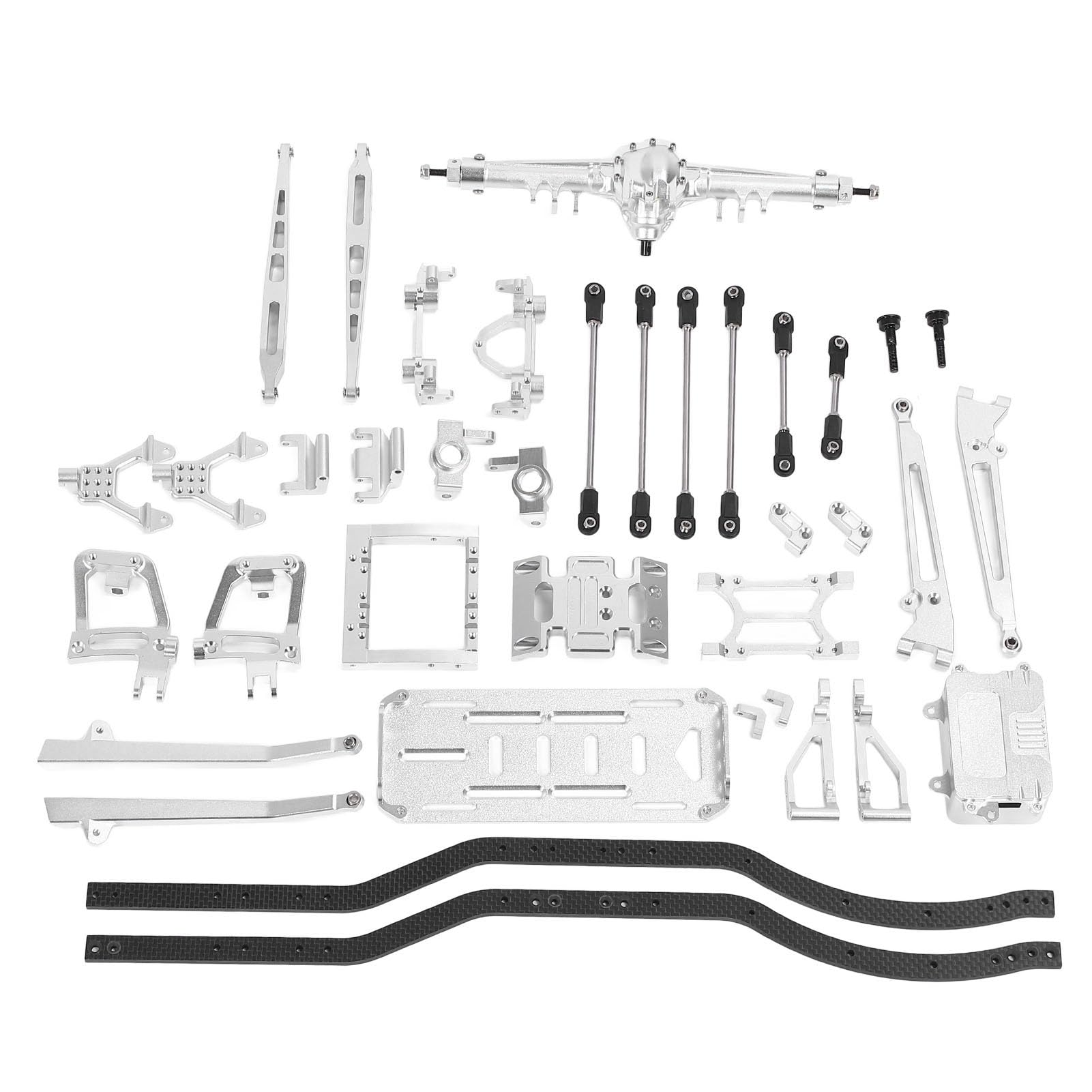 Bnineteenteam Podwozie RC, Zestaw Ramek ze Stopu Aluminium z konstrukcją krzyżowo-nożycową dla Pojazdu Gąsienicowego SCX10 z Napędem na 2 koła. Zwiększona stabilność i możliwość Dostosowania