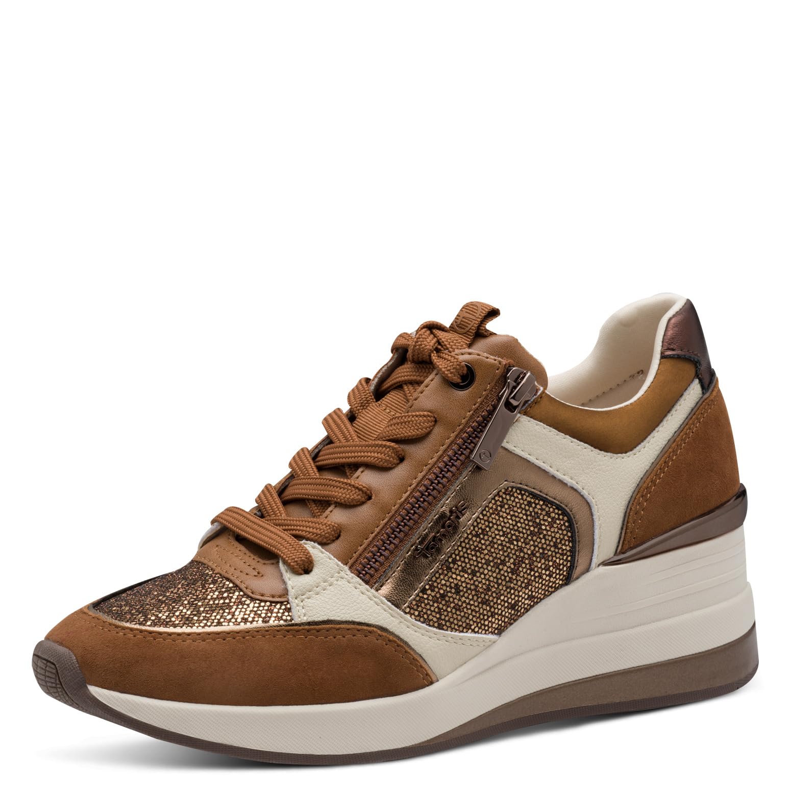 Tamaris Lace-Up Women's Sporty, Cognac Comb, 7.5 UK