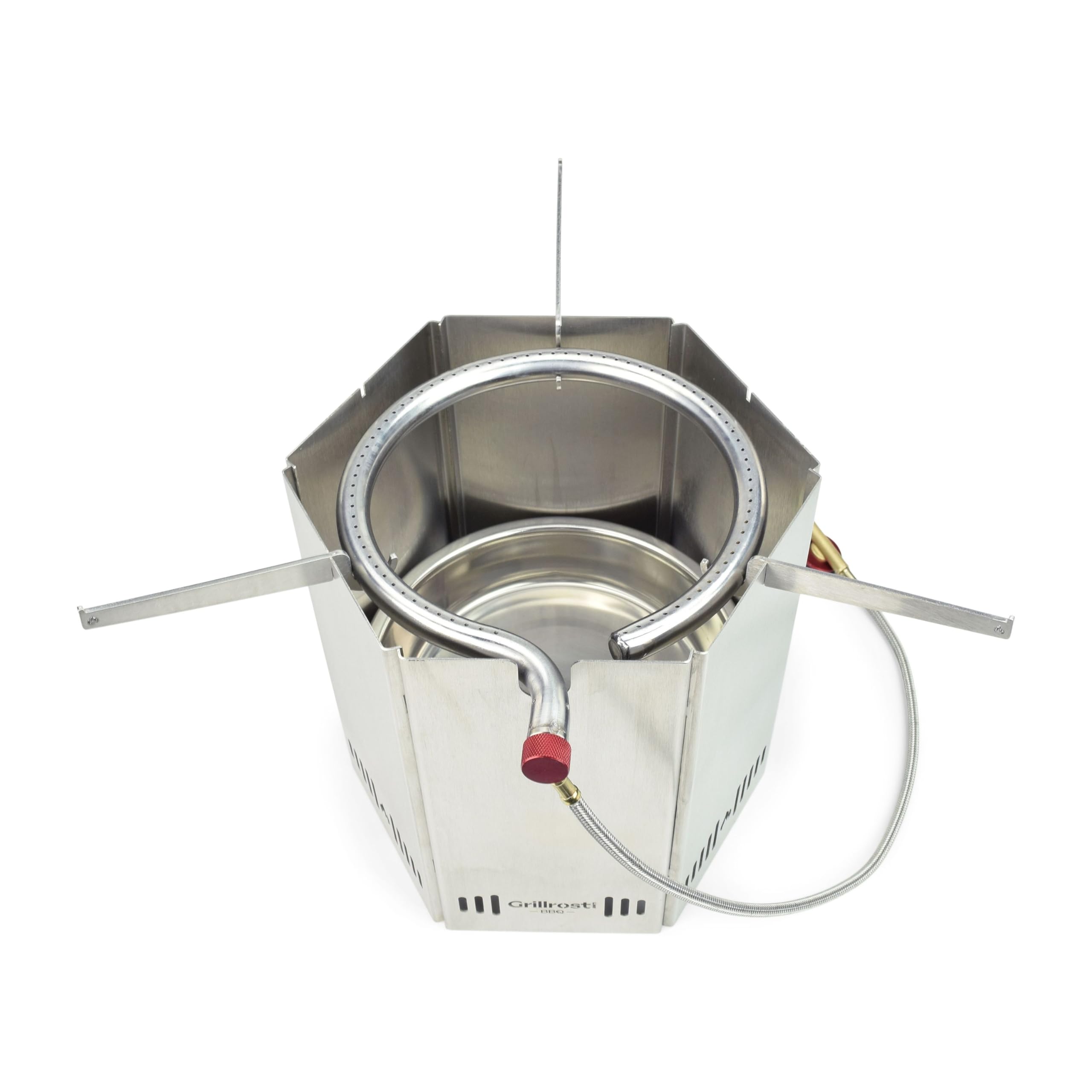 Camping-Feuerplatte aus Edelstahl steckbar - Original Grillrost.com
