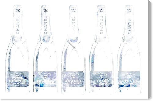 Wynwood Studio Spirits - Lienzo decorativo para pared, diseño de champán, 29.9 x 19.7in, color gris, blanco