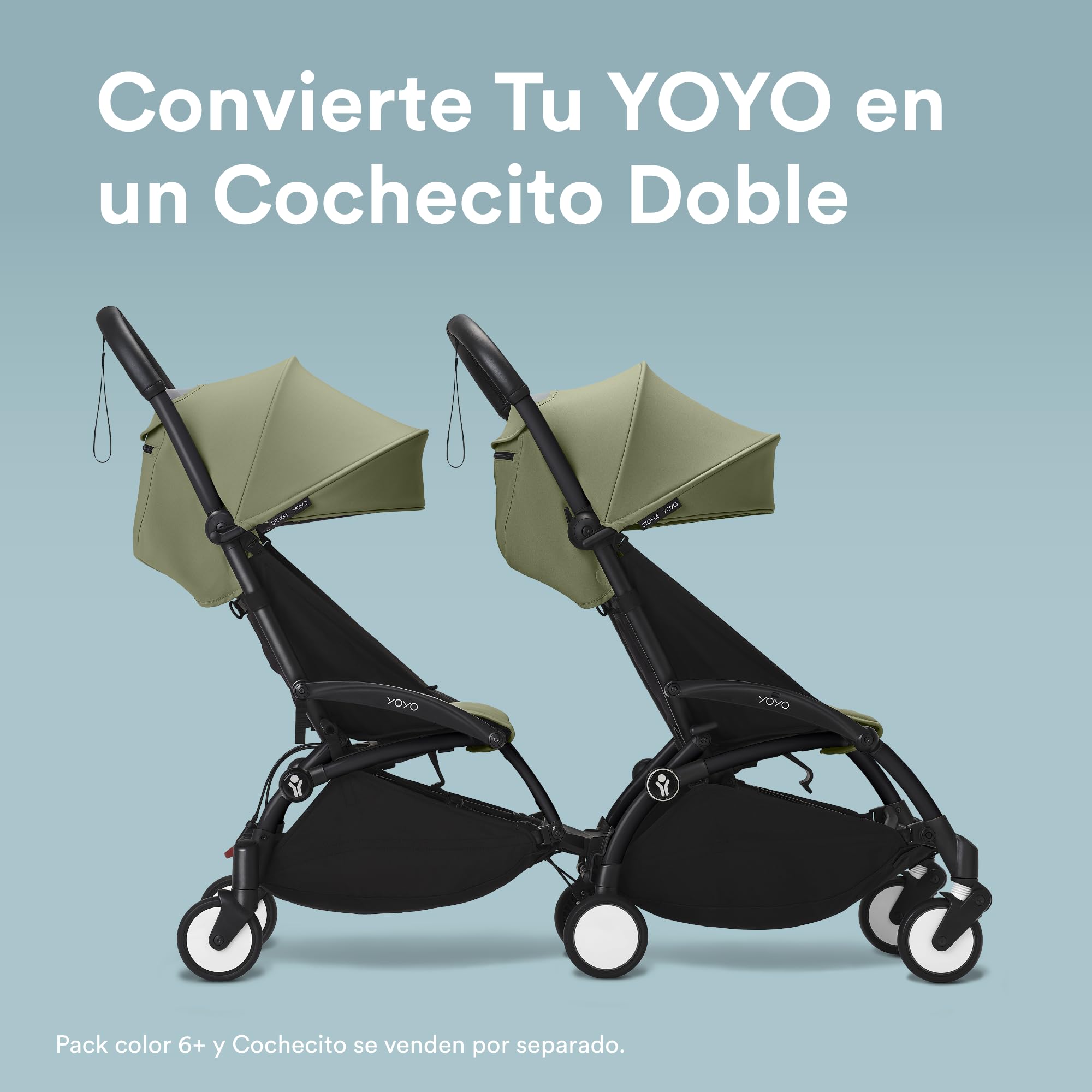Stokke YOYO Connect, Negro - Convierte tu YOYO en un cochecito doble: perfecto para gemelos o niños con poca diferencia de edad
