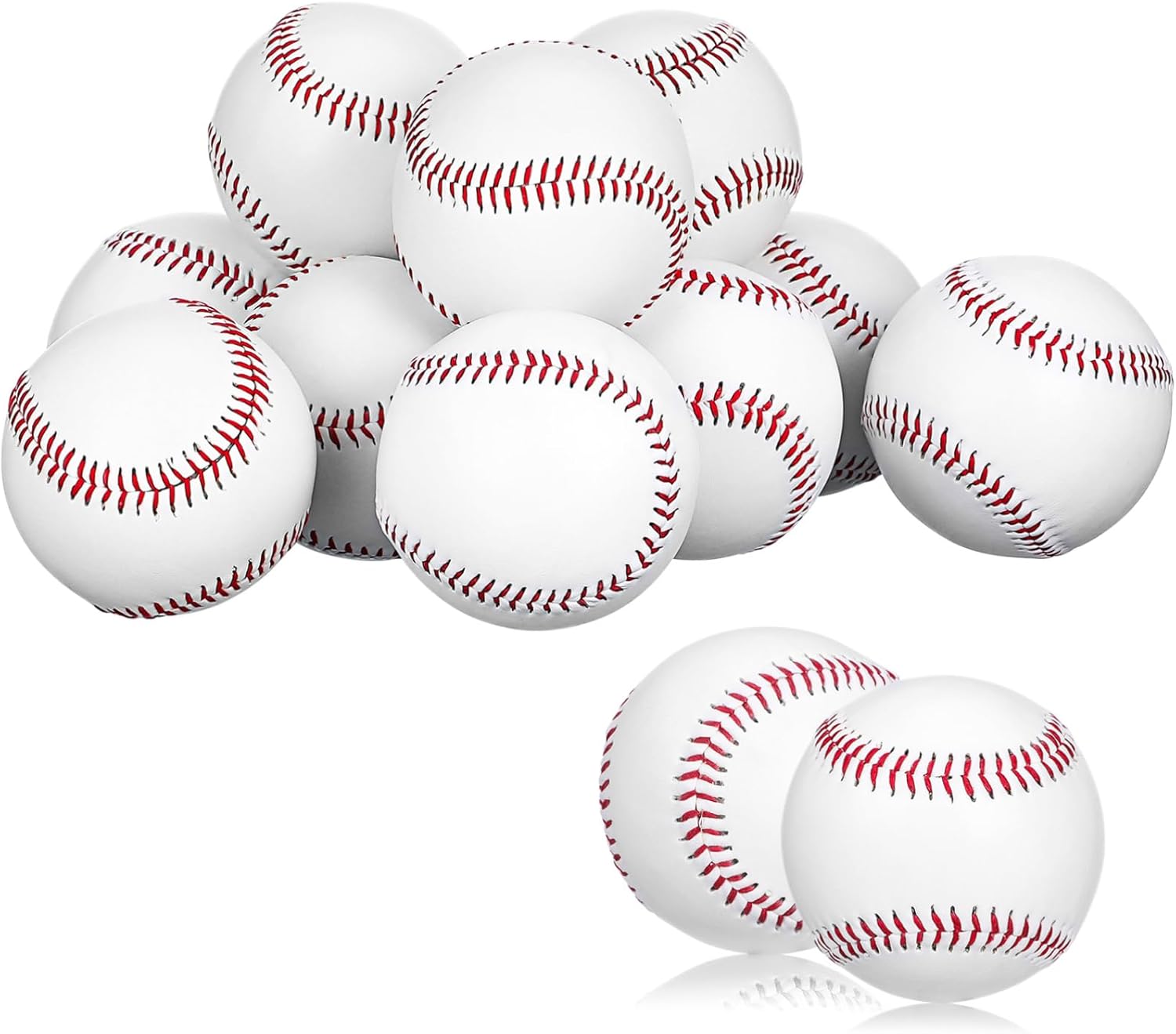 BESPORTBLE 12pcs Training Baseballs Durable PVC and Wood Chip Practice Balls for Teens for Hitting Pitching and Baseball Accessories