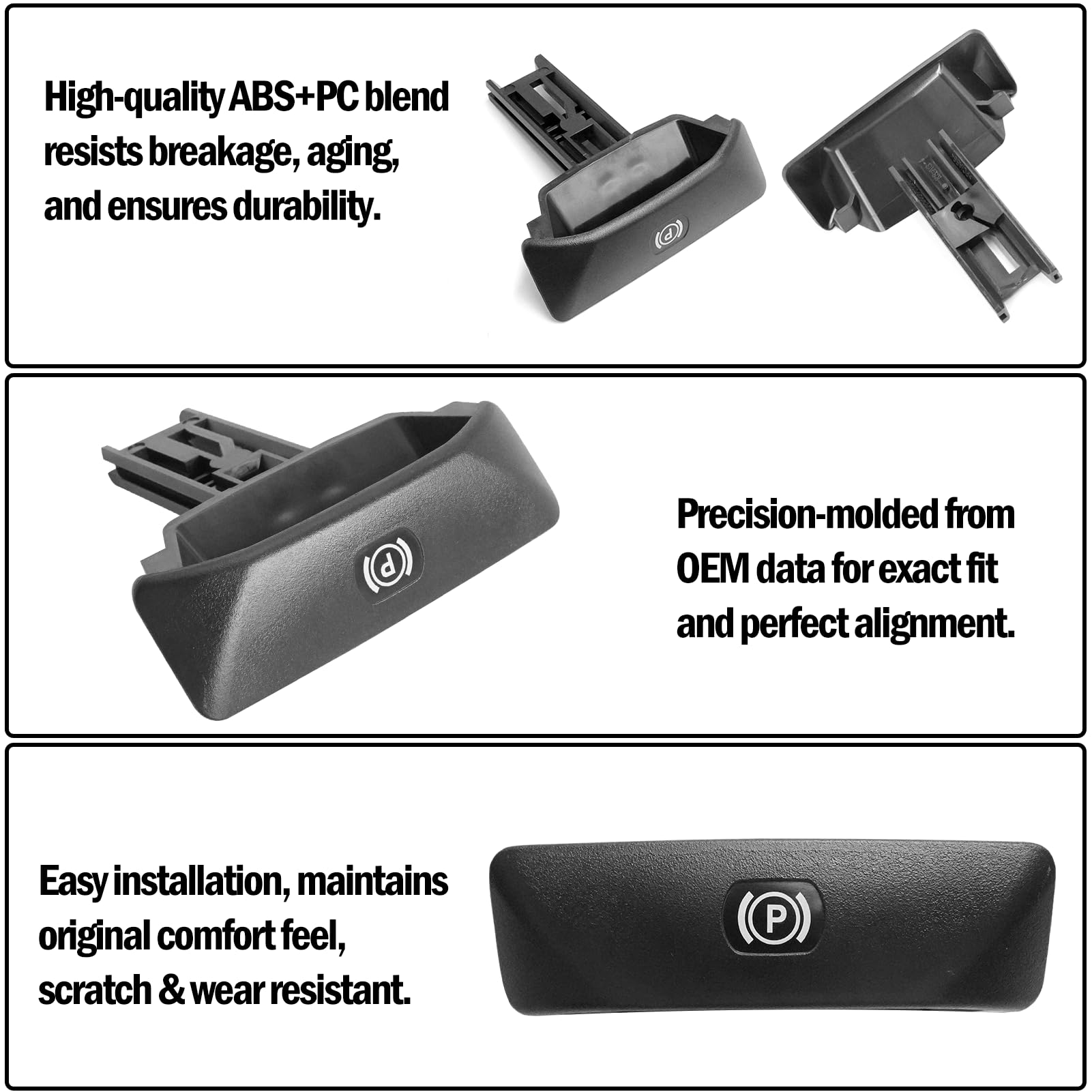 TTCR-II 1PC Palanca del Freno de Mano Compatible con Mercedes-Benz C E CLS GLK X204 W204 W207 W212 W218, Manija del Freno de Estacionamiento Clase E W207 W212, Accesorio Mercedes A2044270020