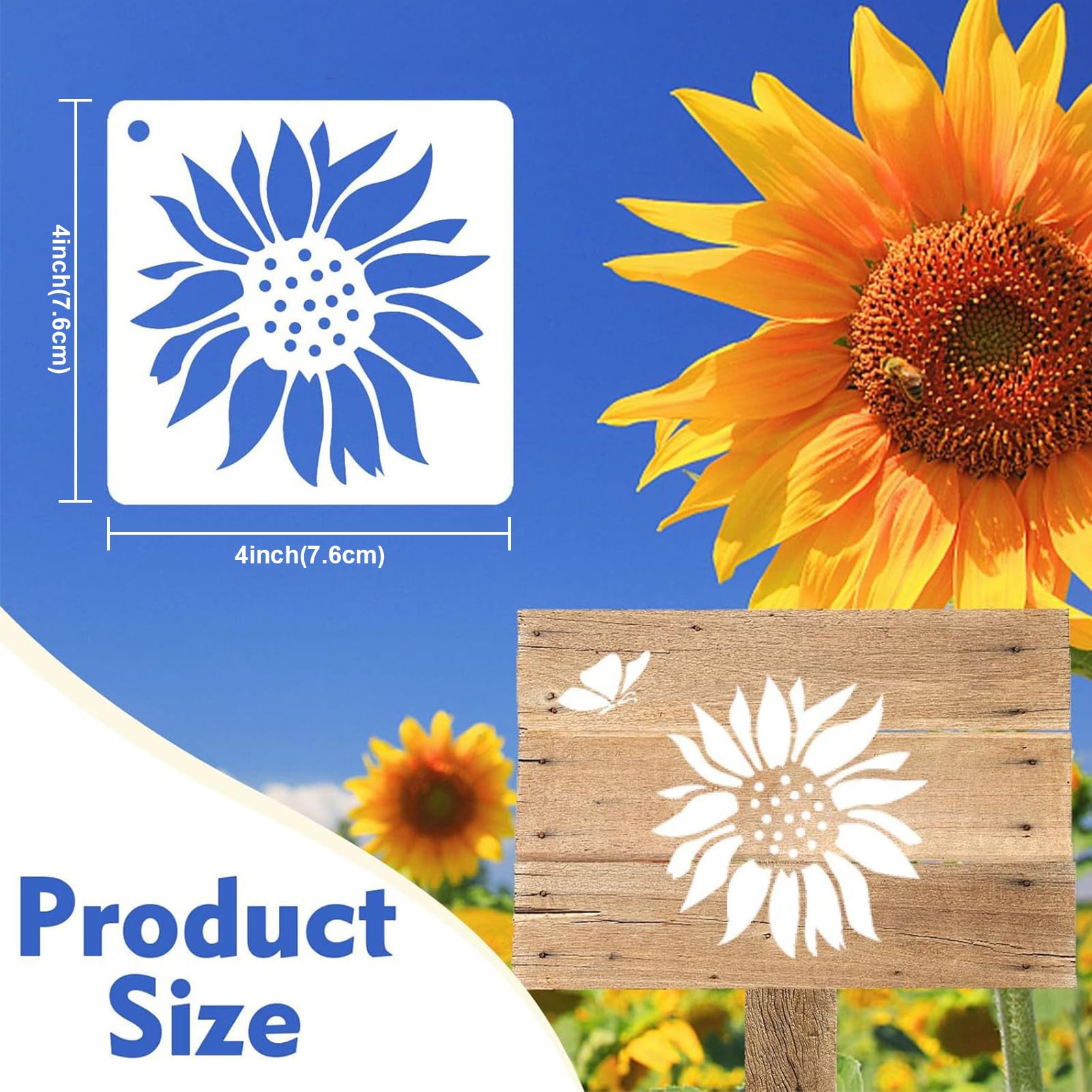 Lot De 50 Pochoirs Réutilisables Fleurs, Papillons, Oiseaux - Pour Peinture Murale DIY, Décorations - 8