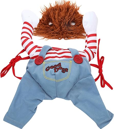 Miniatura 2 de Disfraz de perro Chucky para perro, disfraz de perro de Halloween, disfraz de perro aterrador con brazos, disfraz de perro para Navidad, cosplay,